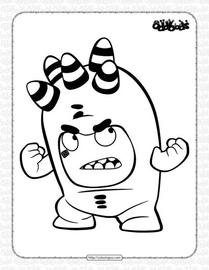 oddbods fuse coloring pages