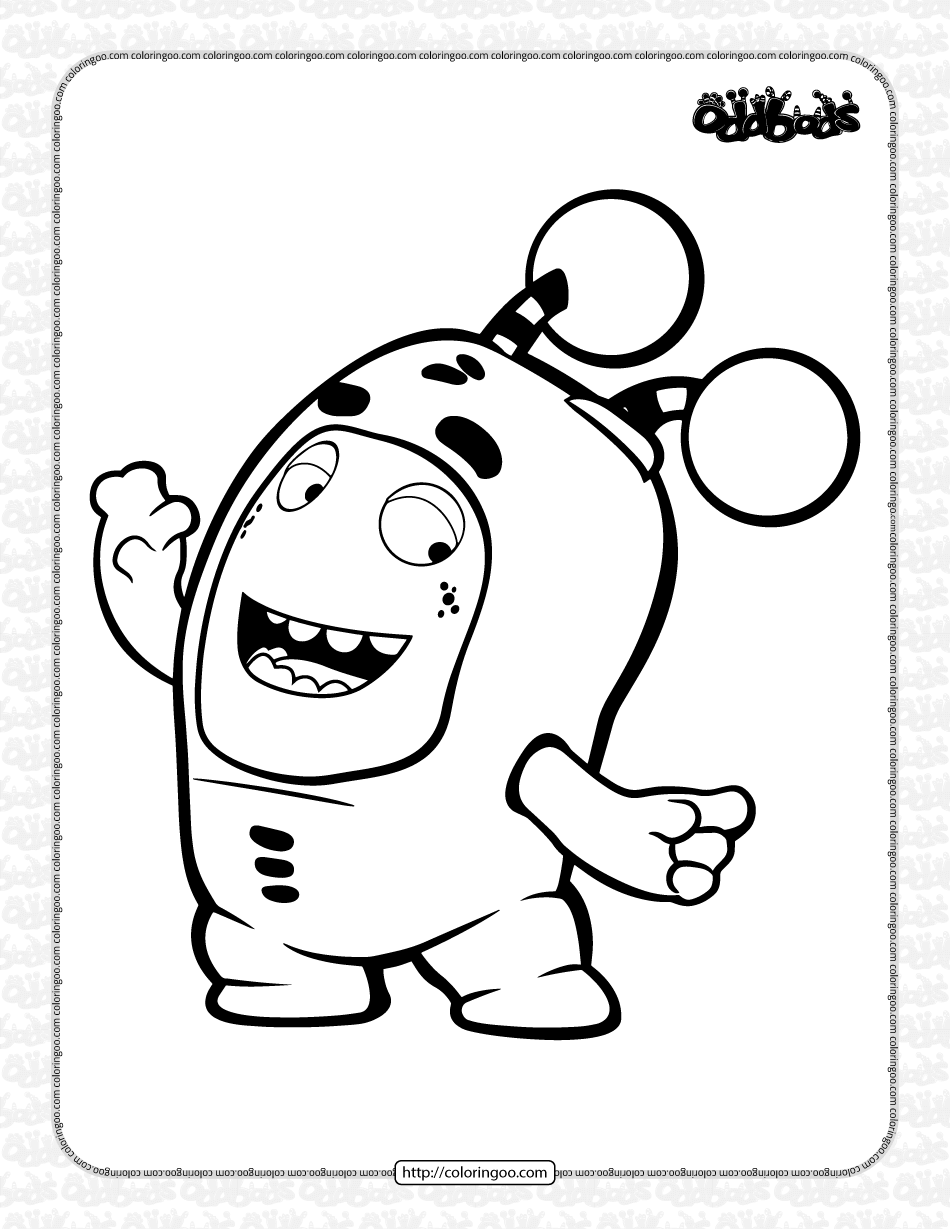 oddbods slick coloring pages