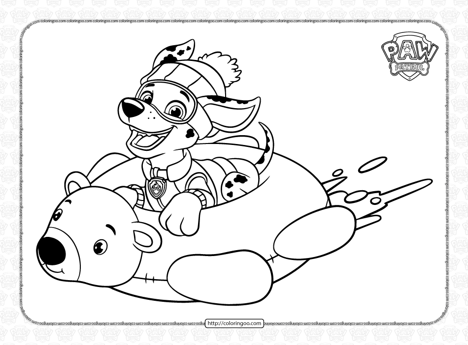 paw patrol marshall coloring pages
