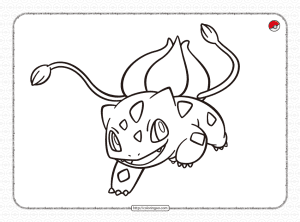 Pokemon Bulbasaur Coloring Pages