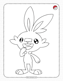 Pokemon Scorbunny Coloring Pages for Kids