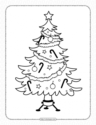 christmas tree coloring pages for kids