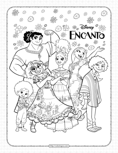 disney encanto pdf coloring pages