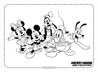 disney mickey and best friends coloring pages