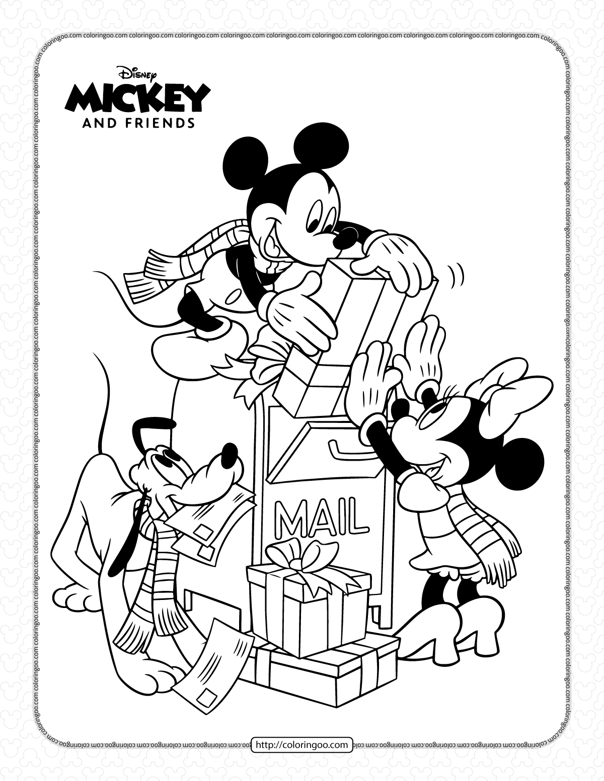 disney mickey and friends coloring pages