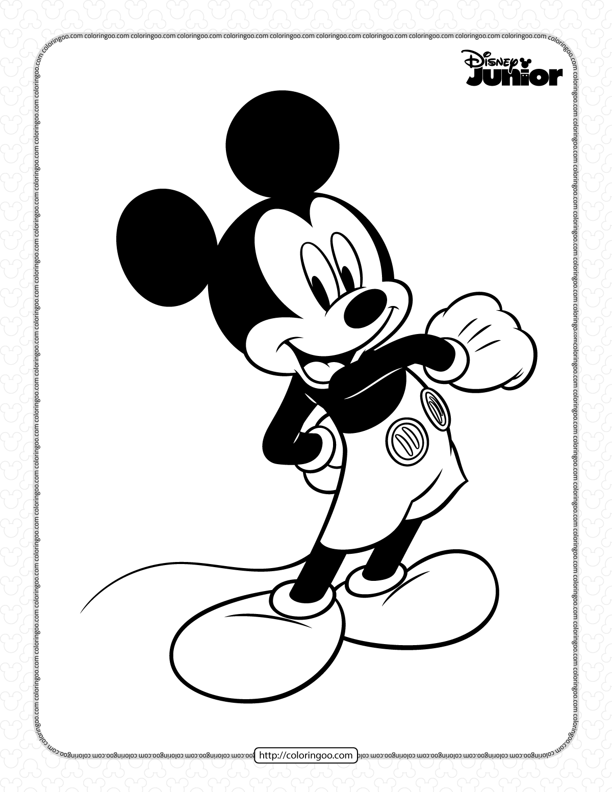 disney mickey mouse adventures coloring pages