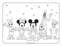 Disney Mickey Mouse Space Adventure Coloring Page