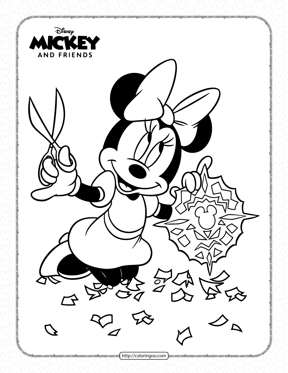 disney minnie mouse pdf coloring pages