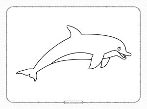 Easy Dolphin Coloring Pages for Kids