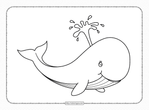 Easy Sperm Whale Coloring Pages
