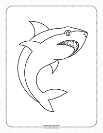 great white shark coloring pages