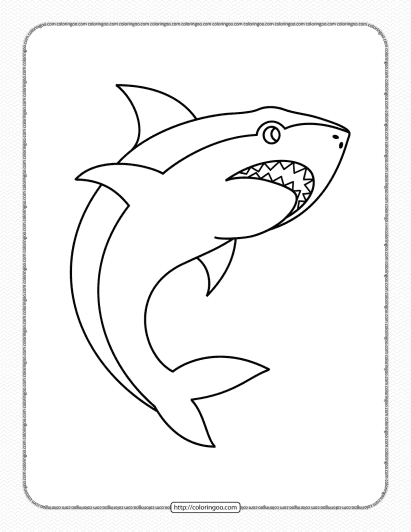 great white shark coloring pages