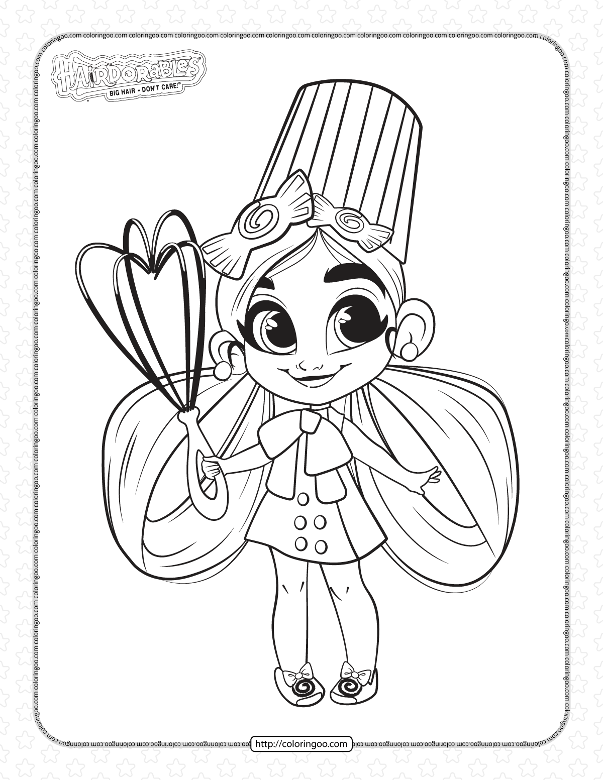 hairdorables dee dee coloring pages