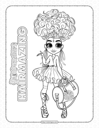 hairdorables hairmazing bella coloring pages