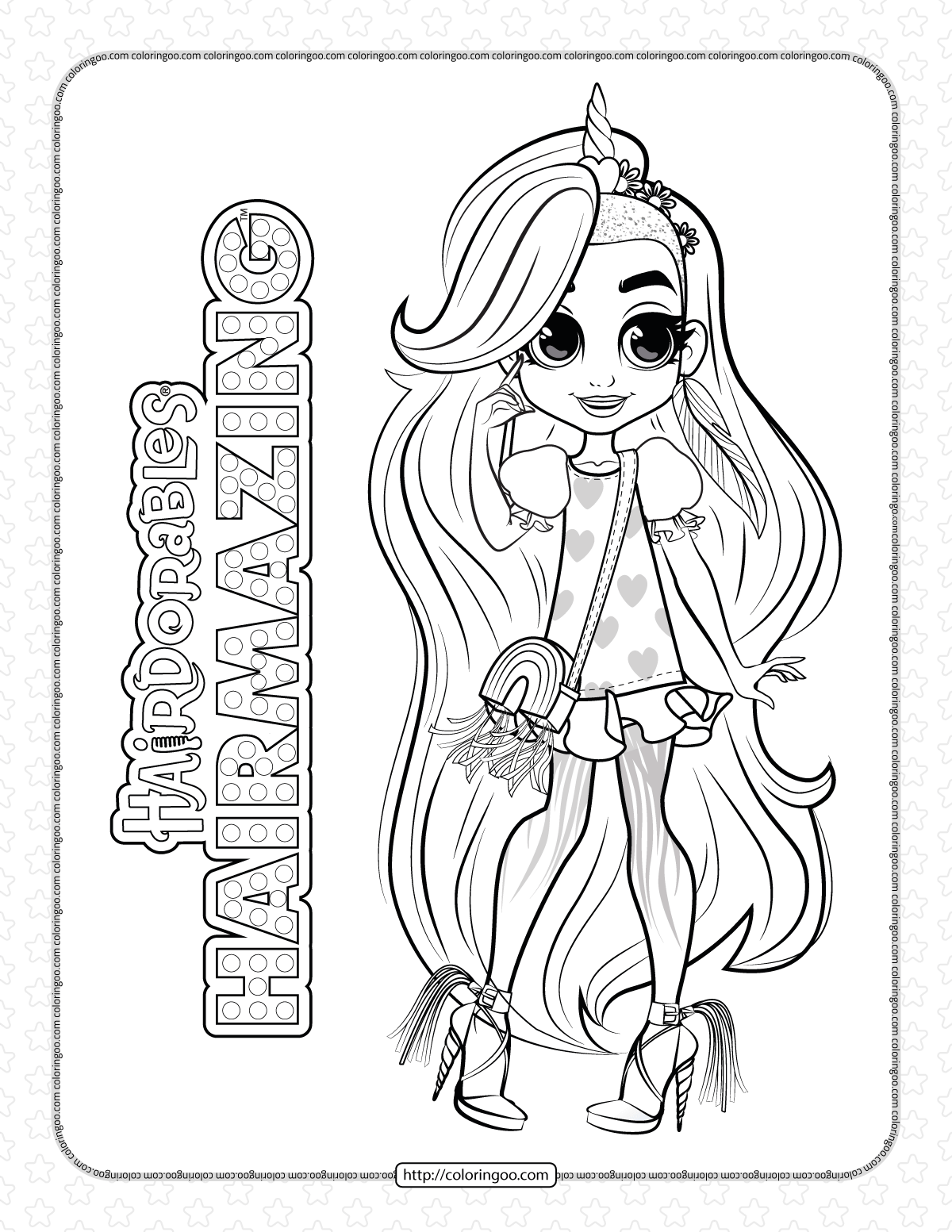 hairdorables hairmazing willow coloring pages