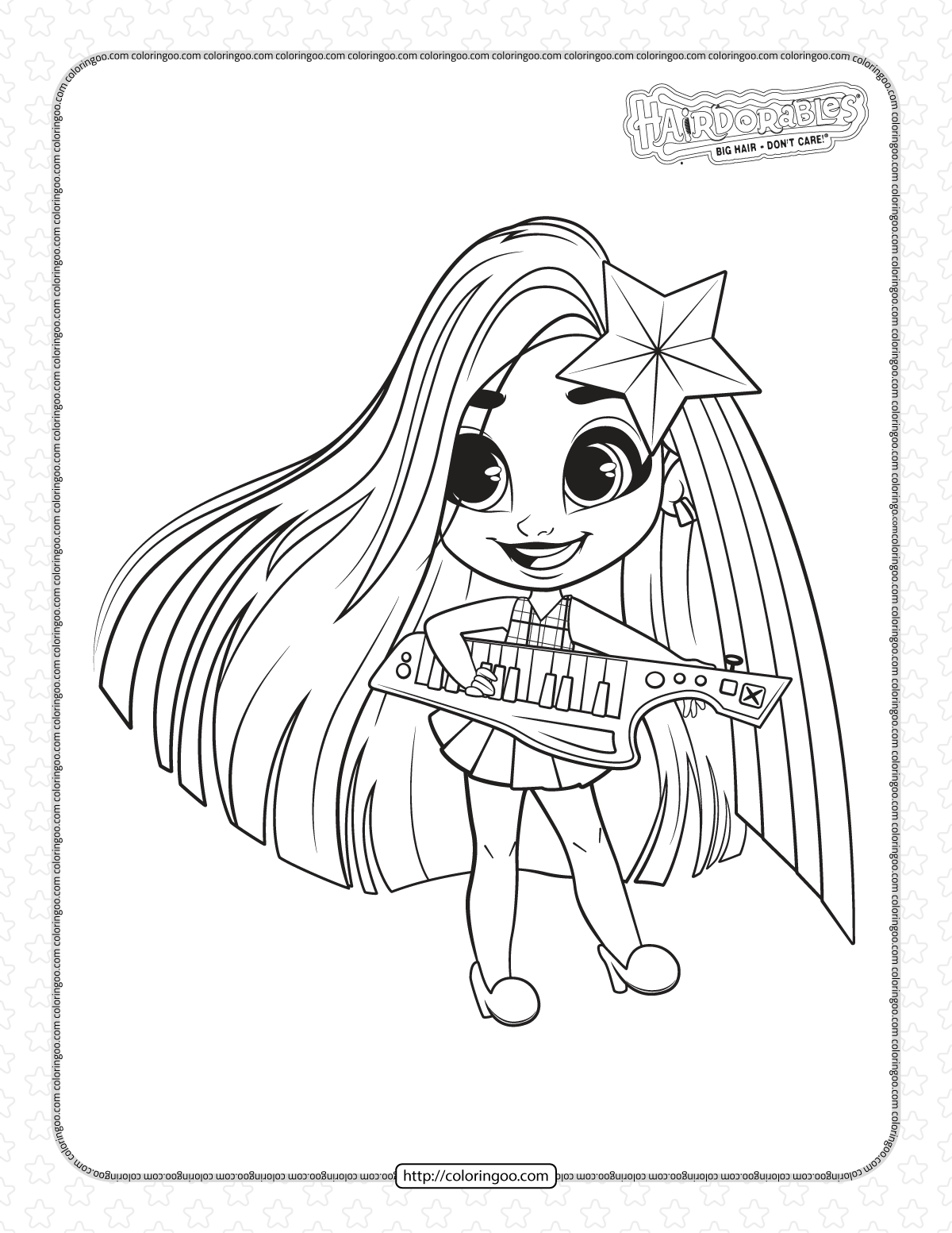 hairdorables harmony coloring pages