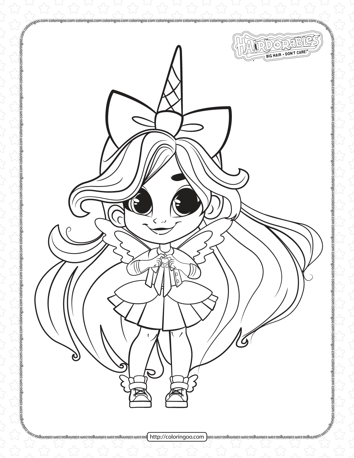 hairdorables willow fashion dolls coloring pages