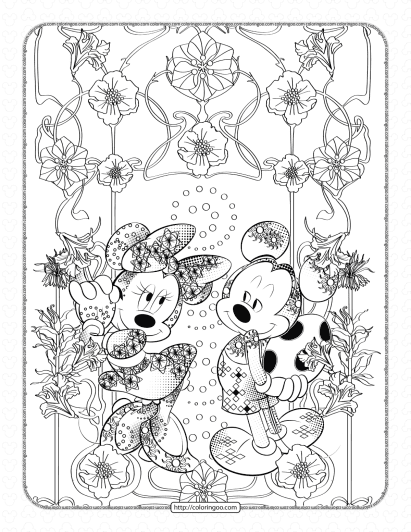 mickey and minnie mouse coloring pages for adults