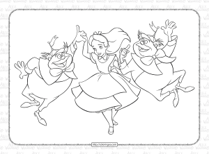 Alice and the Tweedies Coloring Page