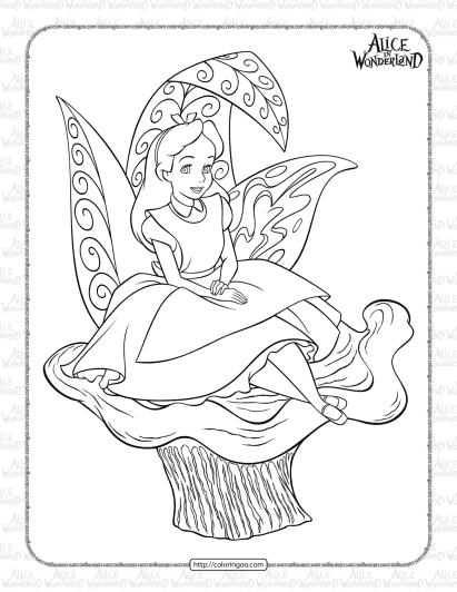 alice in wonderland coloring pages