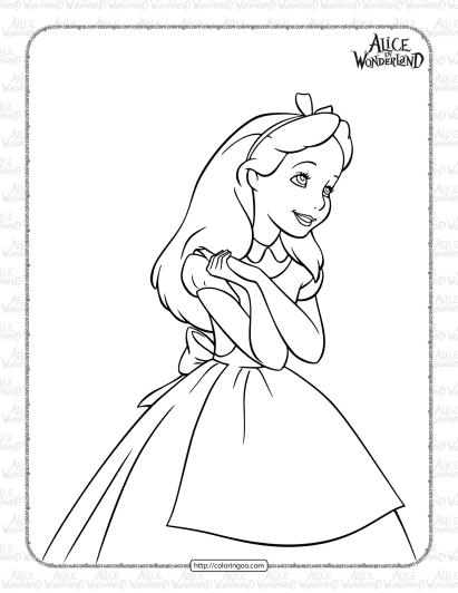 alice in wonderland coloring pages for kids