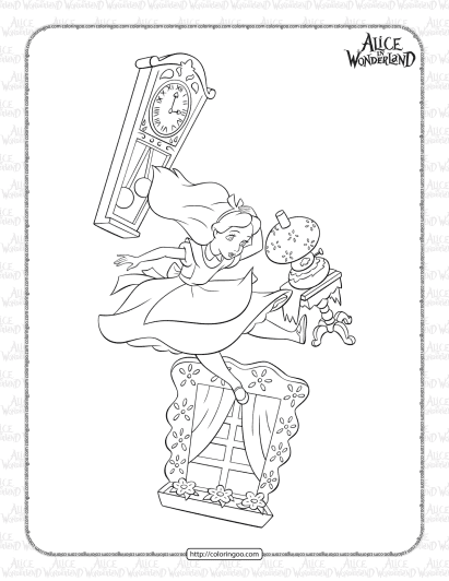 alice in wonderland coloring sheet