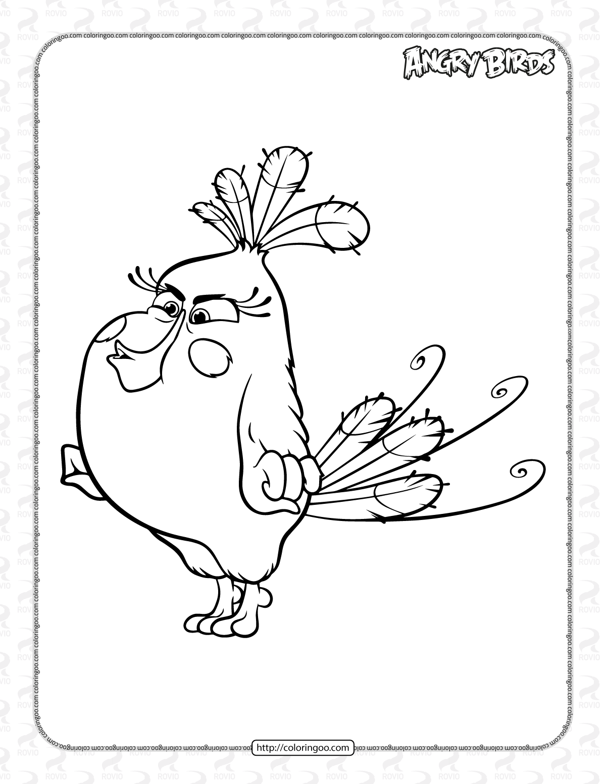 angry birds matilda coloring pages