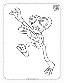 Ben10 Grey Matter Coloring Pages for Kids