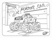 blaze and the monster machines coloring pages