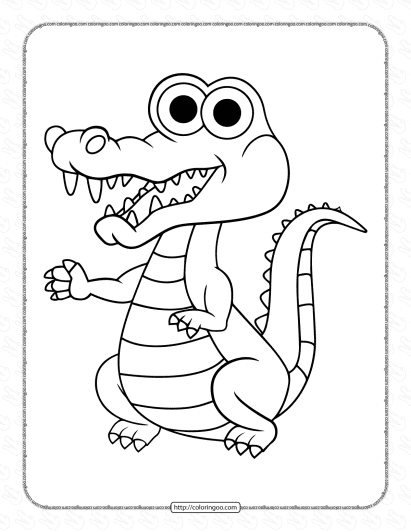 crocodile coloring pages for kids