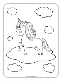 cute unicorn coloring page