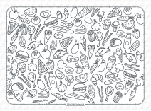 foods coloring page