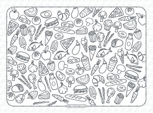Foods Coloring Page