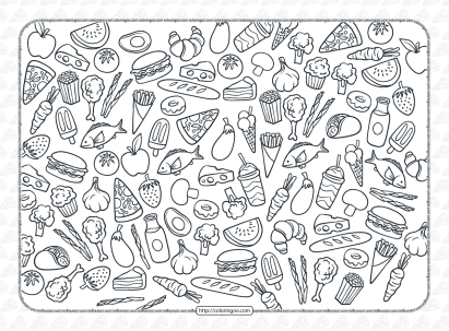 foods coloring page