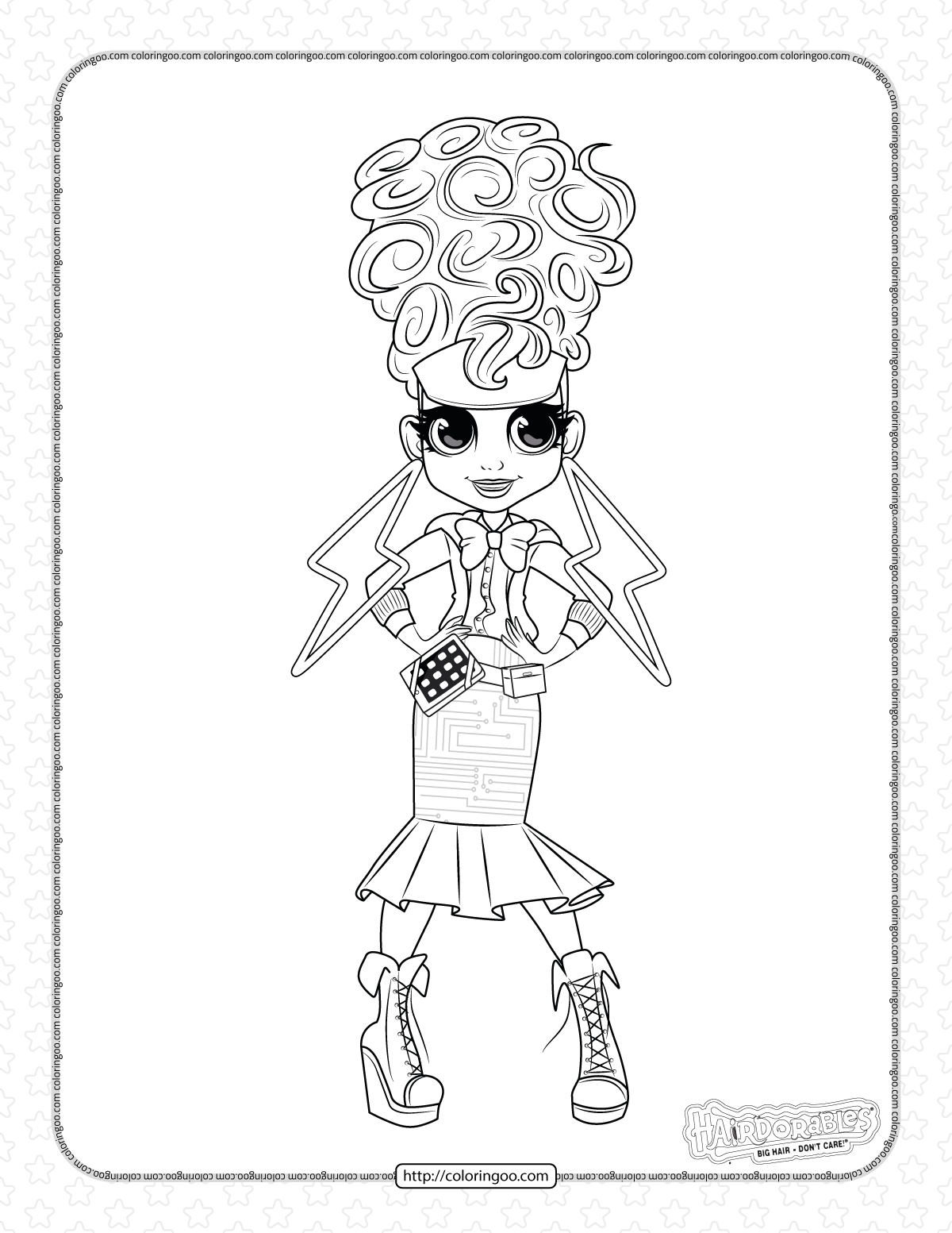 hairdorables hairmazing kali coloring pages