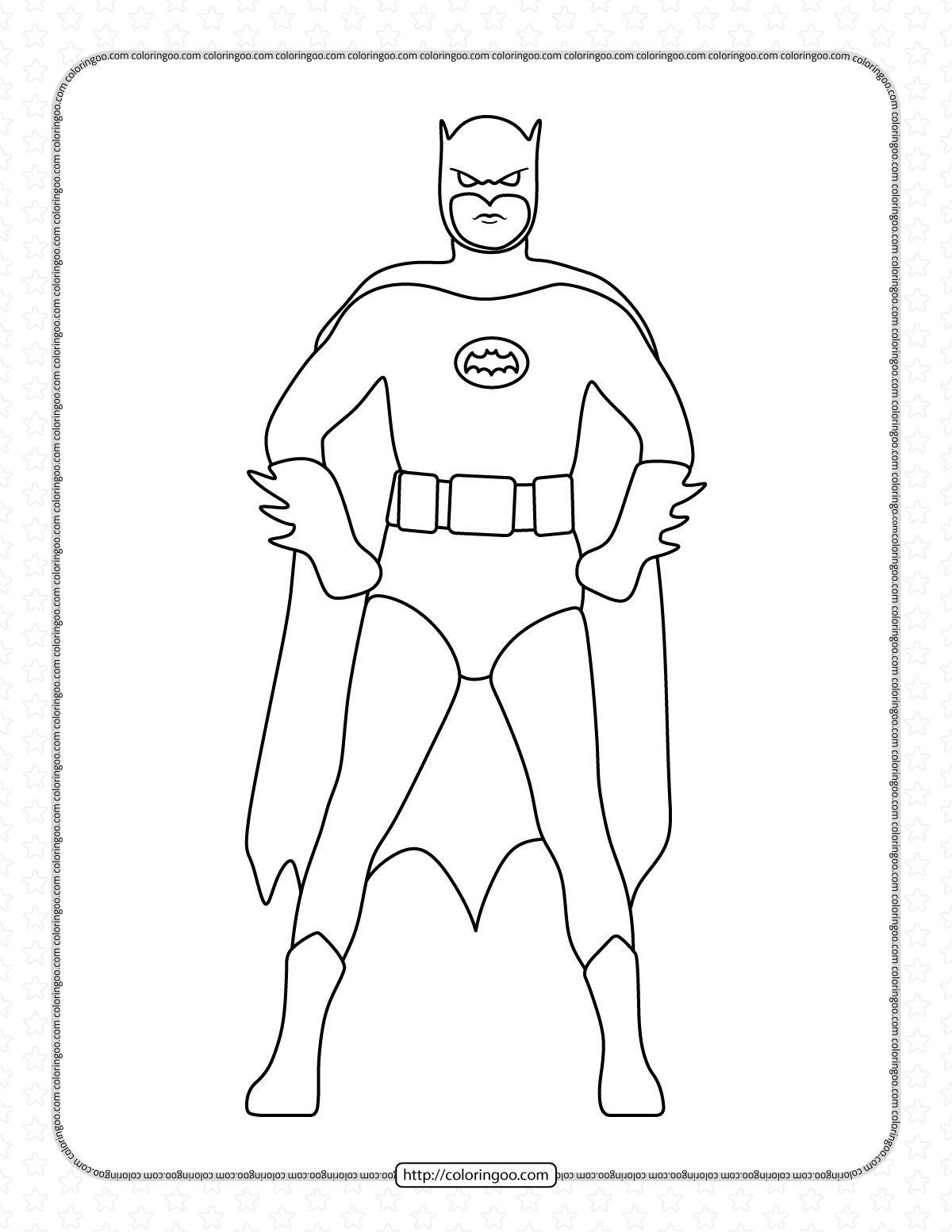 Hand-drawn Batman Coloring Page