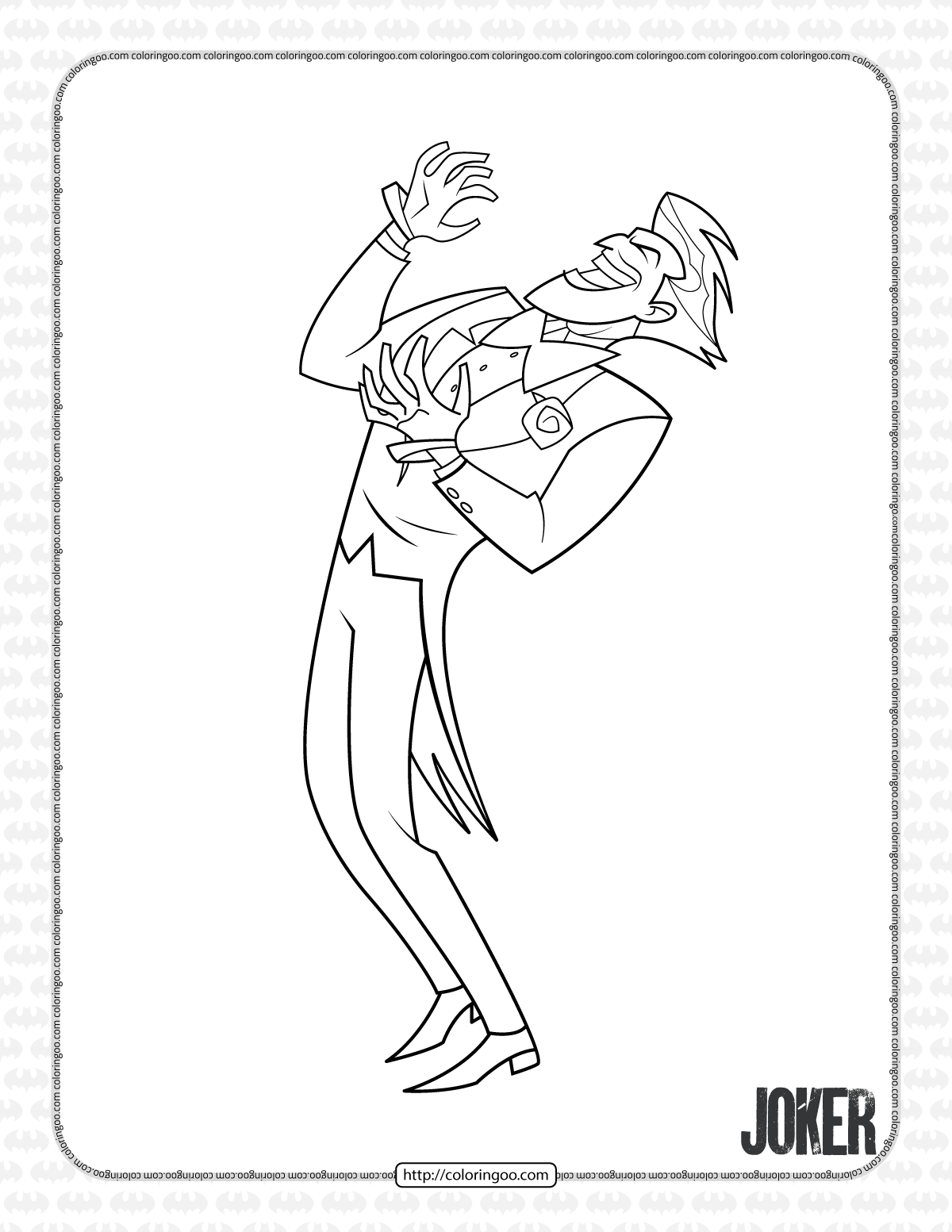 joker laughing coloring pages for kids
