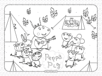 Peppa Pig School Trip Coloring Page