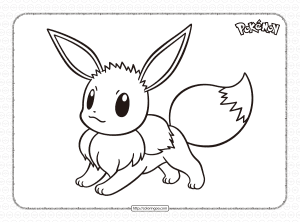 pokemon eevee coloring pages for kids