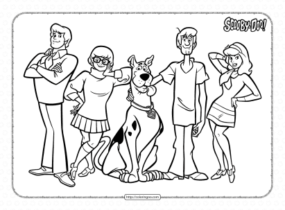 printable scooby doo coloring pages