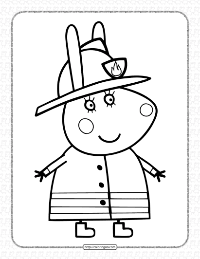 rebecca coniglio in peppa pig coloring page