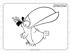 Angry Birds Hal Boomerang Bird Coloring Page