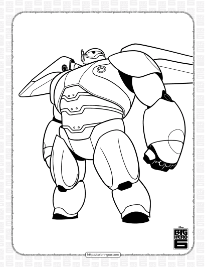 big hero 6 baymax coloring pages