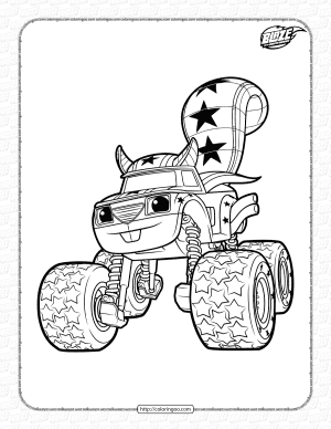 Blaze and Monster Machines Darington Coloring Page