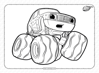 blaze and the monster machines watts coloring pages