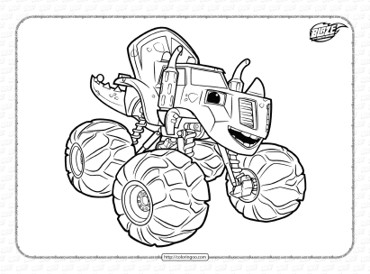 blaze and the monster machines zeg coloring pages