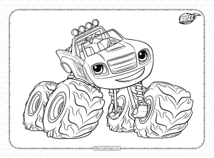 Racer Blaze Coloring Pages for Kids - Free Printable Coloring Pages for ...