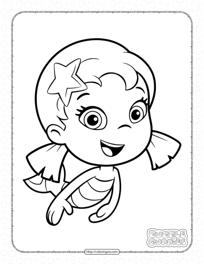 bubble guppies oona coloring pages