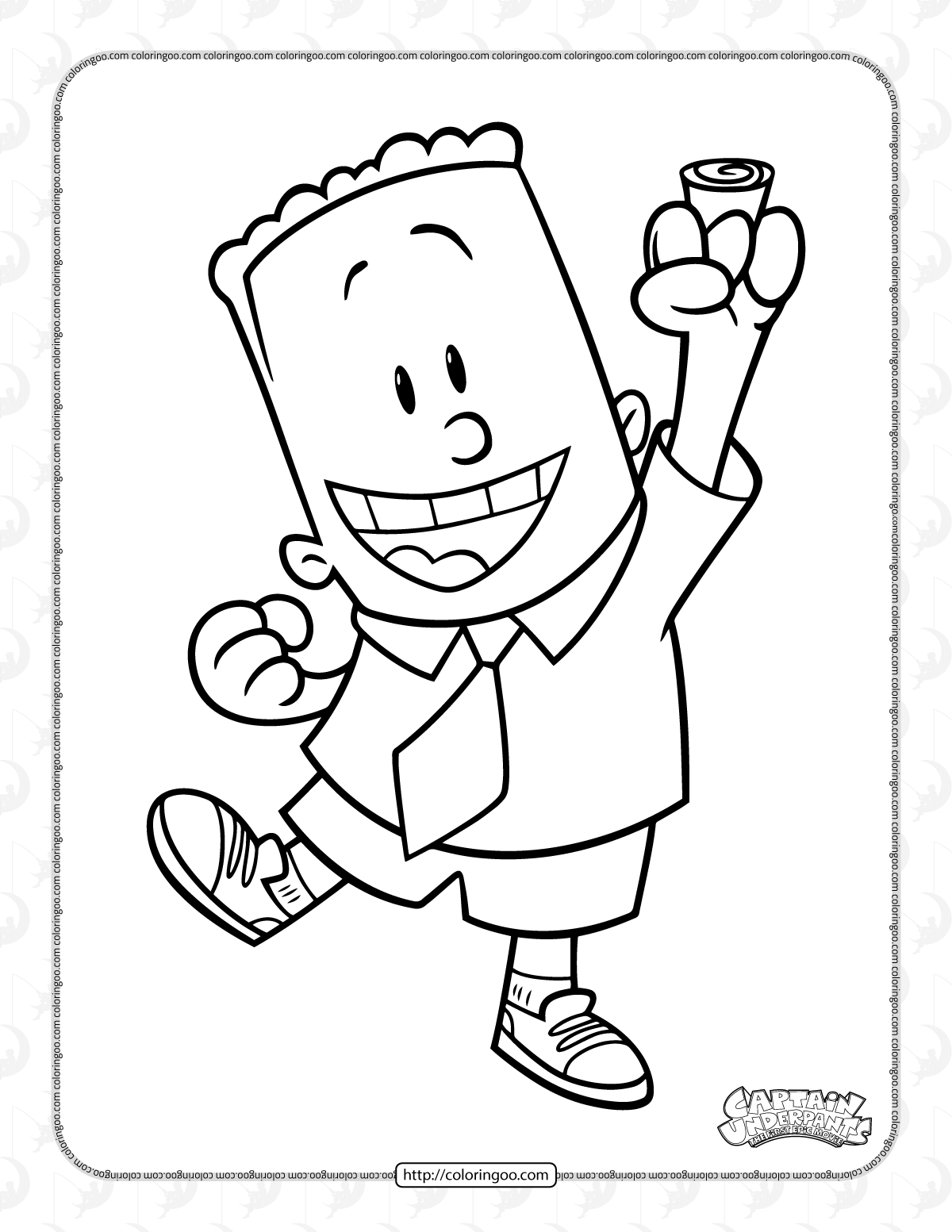 captain underpants george beard coloring pages