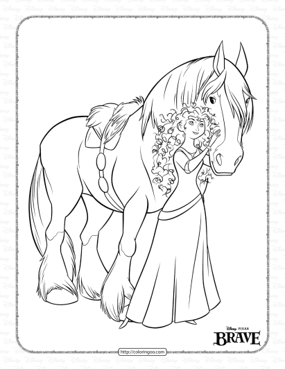 disney brave coloring pages